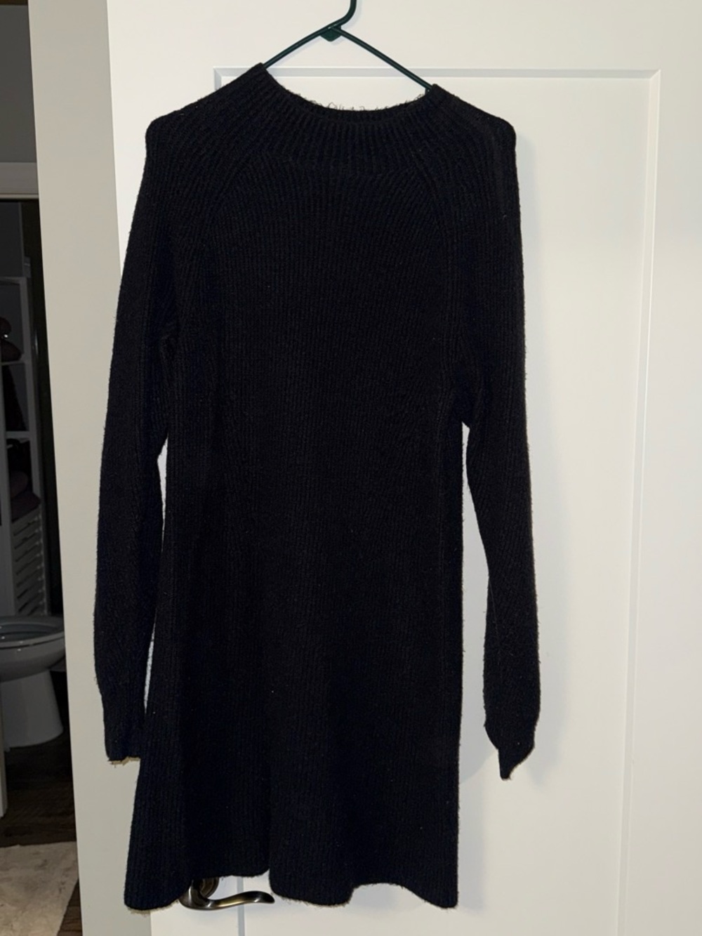 Abercrombie & Fitch Black Long-Sleeve Knit Dress